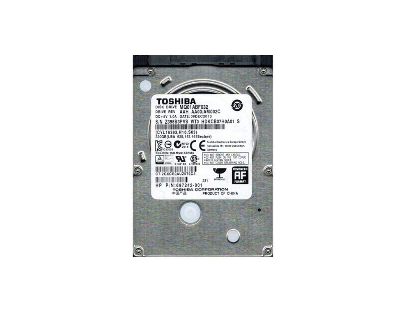MQ01ABF032 Toshiba 320GB Internal Hard Drive SATA 8MB Buffer