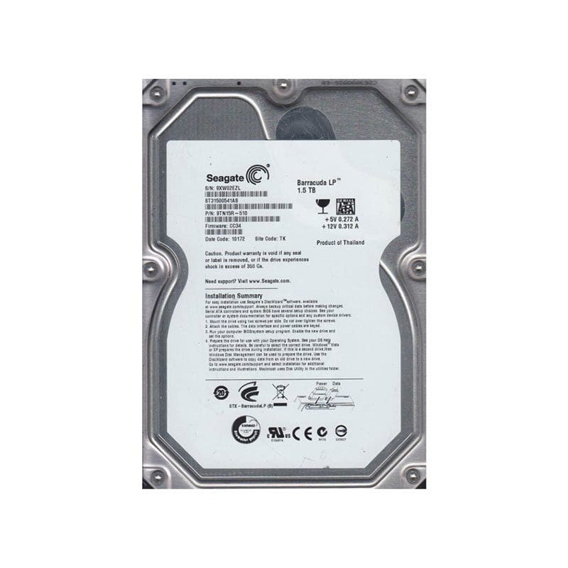 ST31500541AS Seagate Barracuda Green 1.5TB SATA Hard Drive