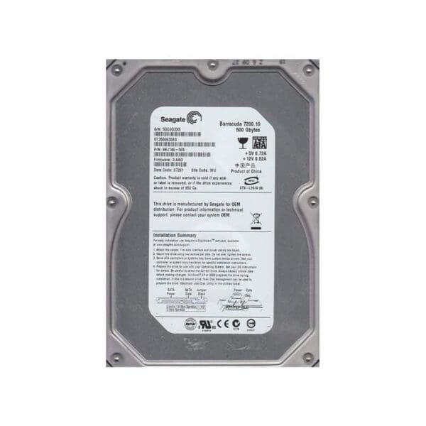 ST3500630AS Seagate Barracuda 7200.10 500GB SATA Hard Drive