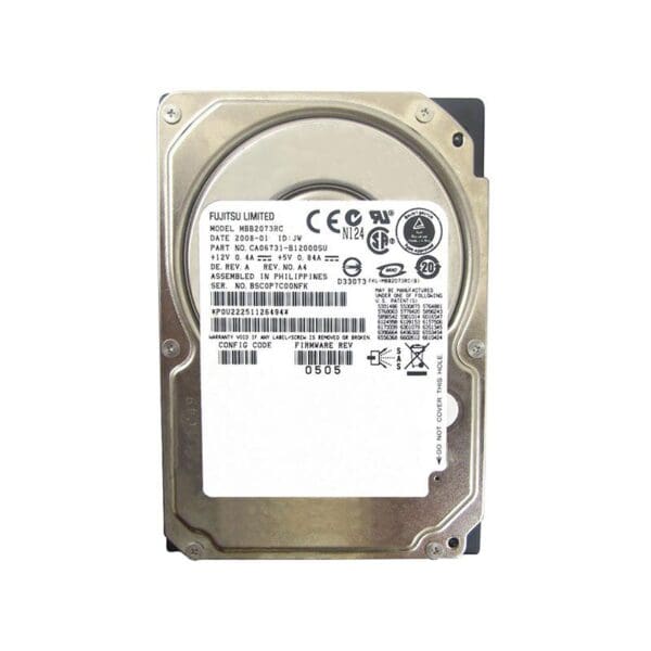MBB2073RC Fujitsu Enterprise 73.5GB 10000RPM SAS Hard Drive