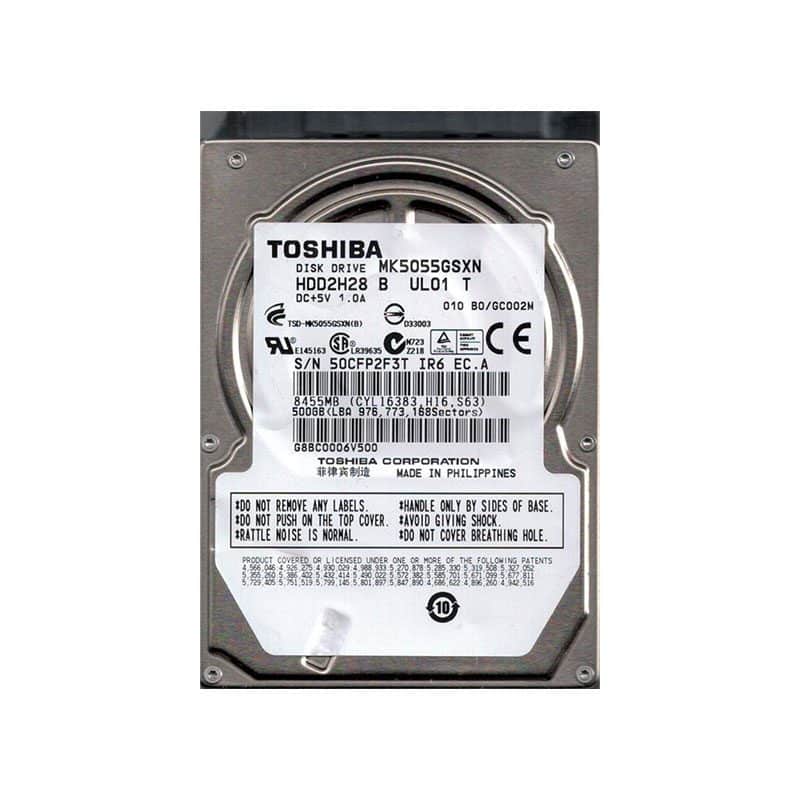 MK5055GSXN Toshiba 500GB 5400RPM SATA Hard Drive
