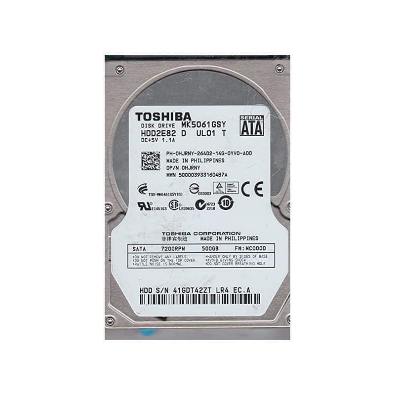 Toshiba mk5061gsyハードドライブ Toshiba MK5061GSY - 500GB 7.2K RPM SATA 9.5mm 2.5